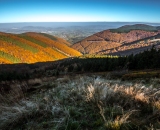 V pozadí Trojanovice, Frenštát pod Radhoštěm  a vápenka Štramberk.