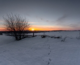 Místy bylo tolik sněhu, že jsem zapadal až do pasu.. Únor 2010.